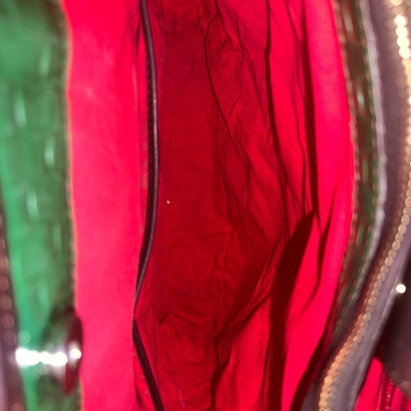 Dooney & Bourke Green and Brown Structured Tote - Picture 7 of 9